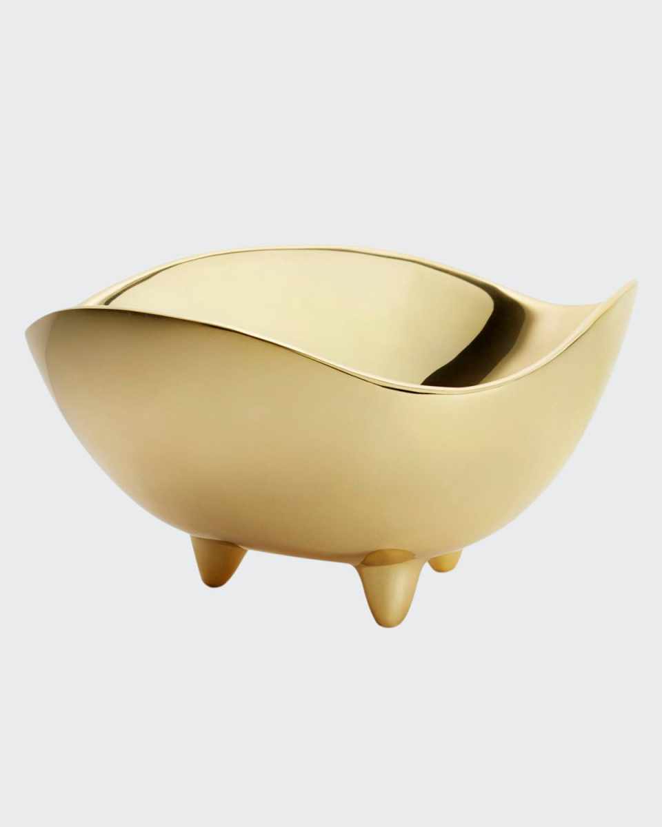 Footed Deco Large Serving Bowl